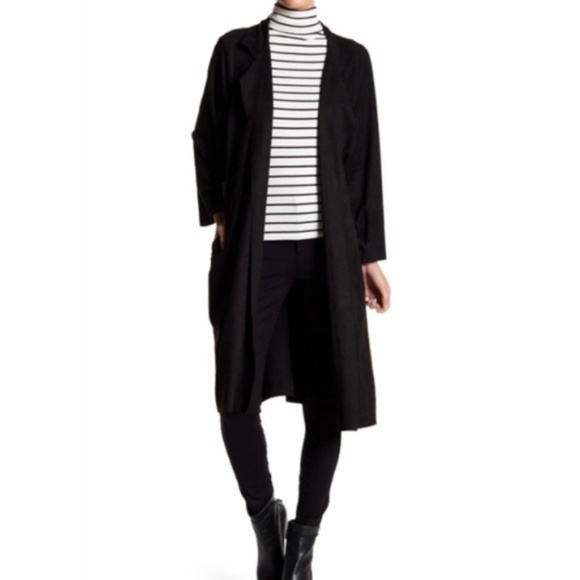 DO+BE Jackets & Blazers - LAST ONE! Longline Collared Suede-like Cardigan